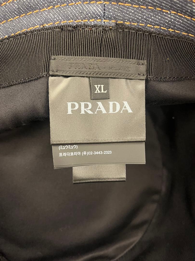 （新品）PRADA セルビッジデニム バケットハット XL プラダ