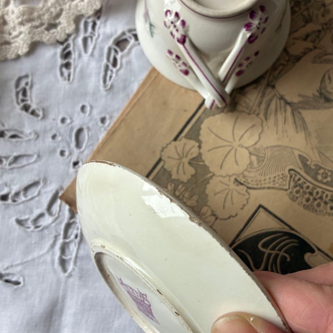 Gien フランス　ピンク　アンティーク　すずらん　ミュゲ　スズラン　多色刷り