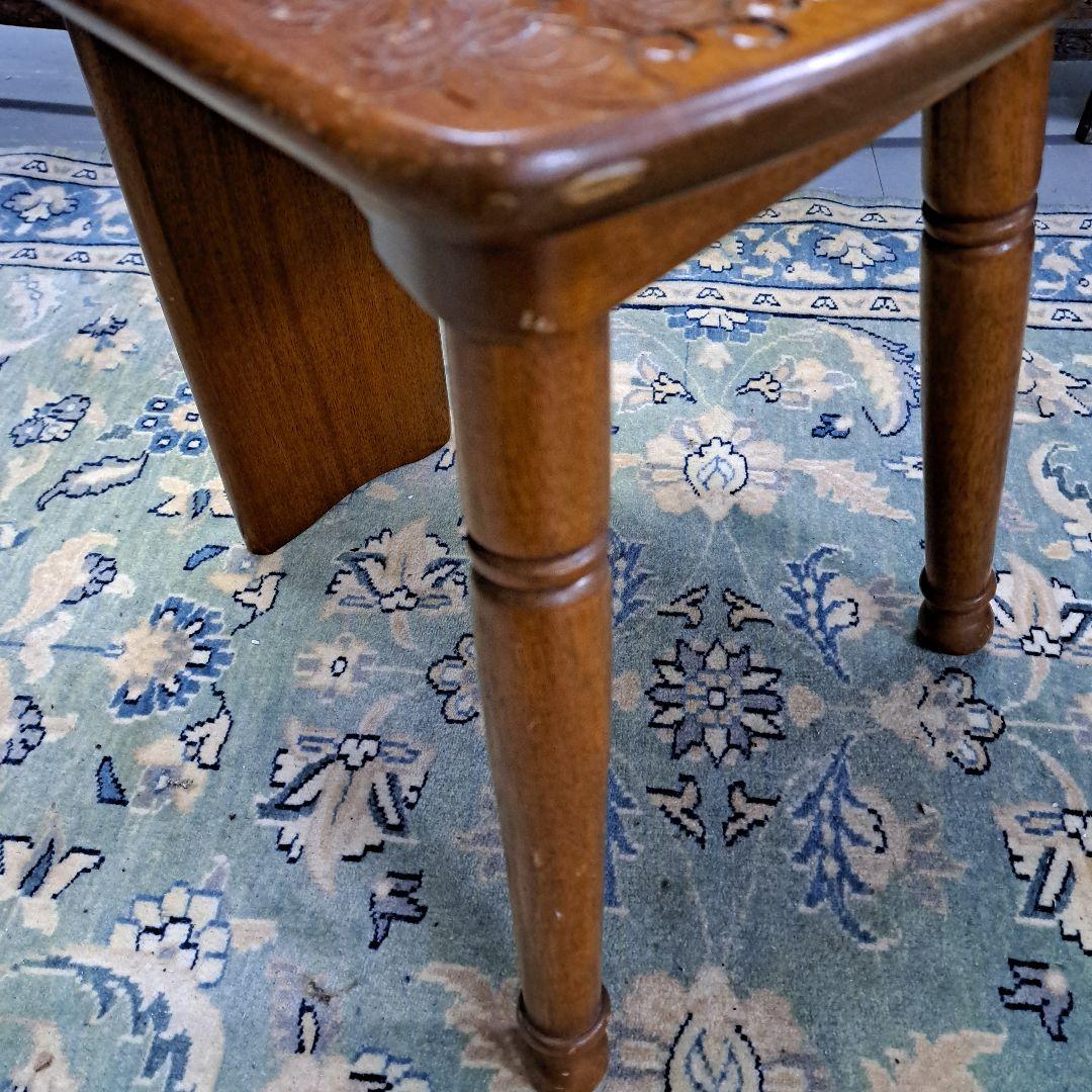 ♡D&A YOSHIKAWA　ブドウの木彫り　木製チェア　花台 飾り棚♡