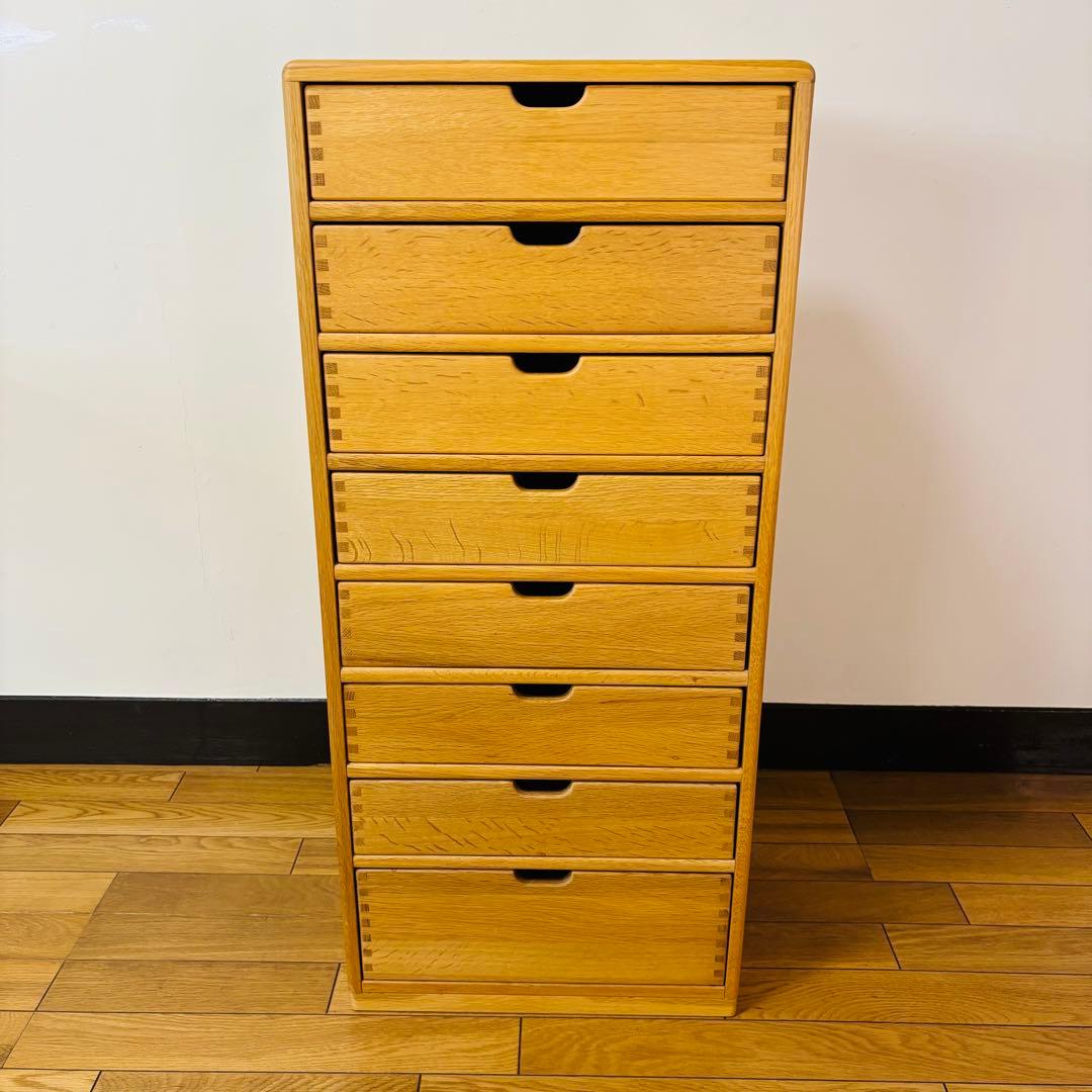 【廃盤品】起立木工　チェスト 良質　ナラ天然木 送料込み