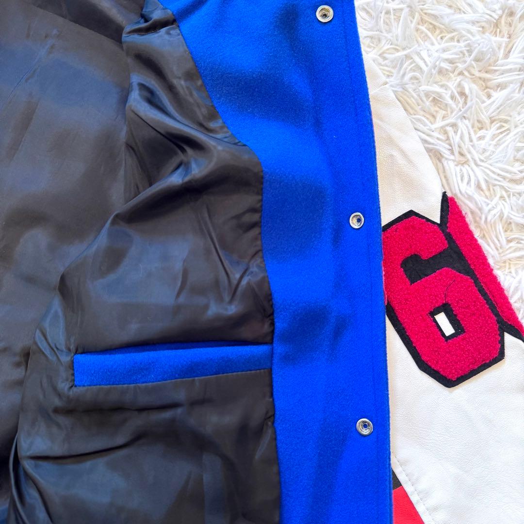 Ryouhei様 スターター NBA ブルズ 派手 レザー 切替 スタジャン