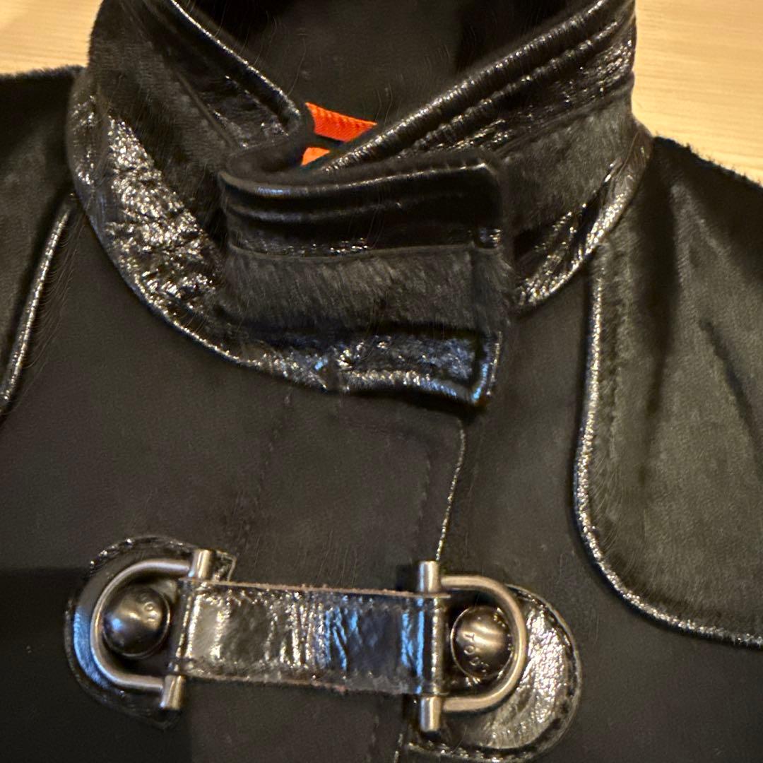 TOD'S 黒 ウール ダブルブレストコート