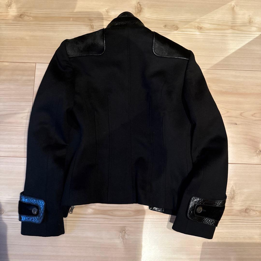 TOD'S 黒 ウール ダブルブレストコート