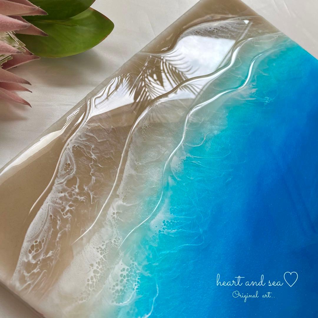 レジンアート　海アート　オーシャンアート　インテリアパネル