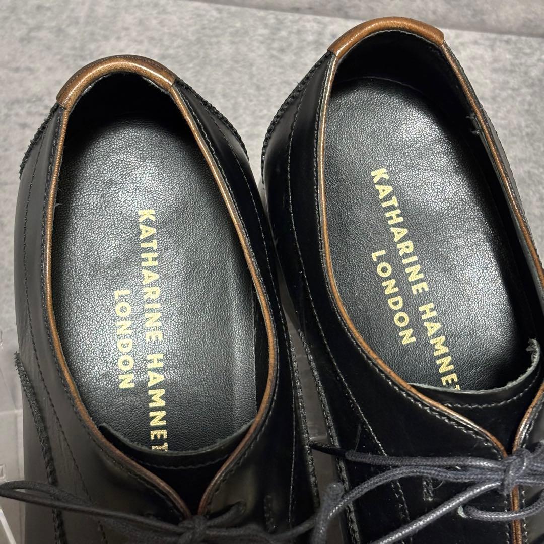 未使用級　キャサリンハムネットロンドン　ドレスシューズ　ブラック　黒　2301