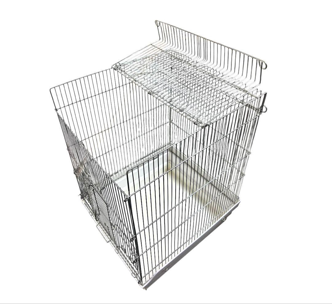 HOEI ステンレス　鳥かご　おやすみカバー付き 止まり木2本