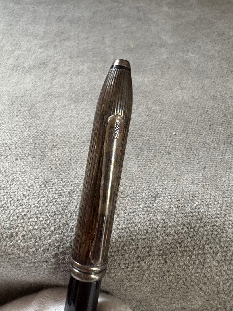 CROSS TOWNSEND/タキシード　シルバーブラックラッカー　ボールペン