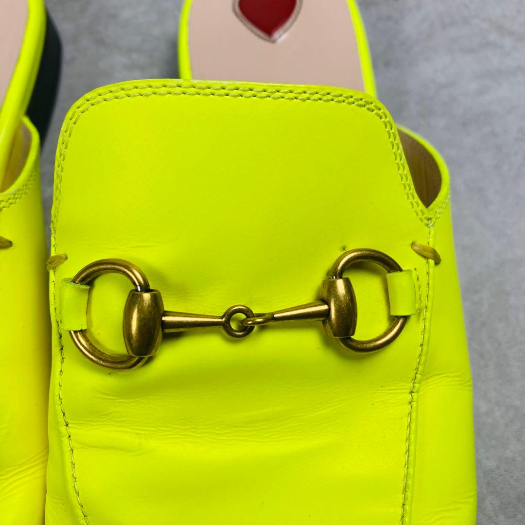 GUCCI グッチ　レザー　ホースビット　プリンスタウン　36 イエロー