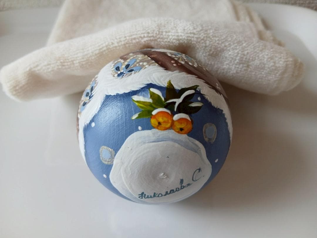 【CBT071】9cm級 おきあがりこぼし(大) スベトラーナ　ロシアの冬