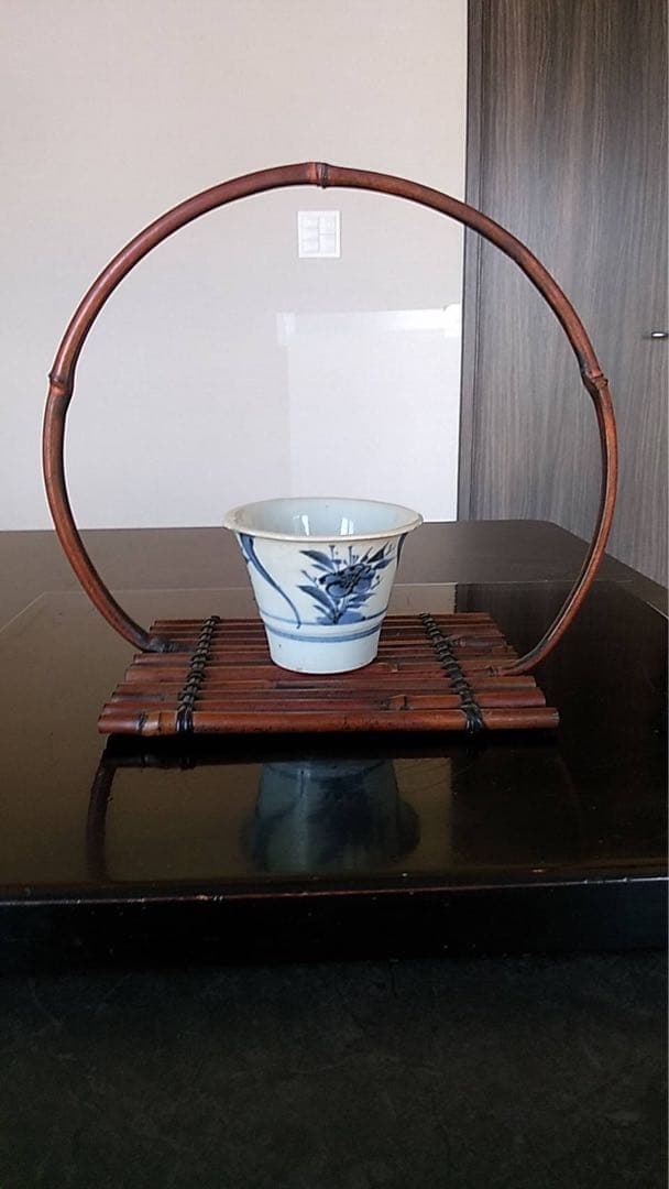 竹細工　茶道具　古道具　竹　花台　そば猪口　古竹