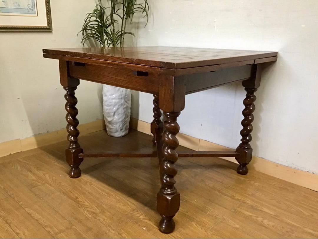 管434☆イギリス製☆ロイズアンティークス☆ドローリーフテーブル
