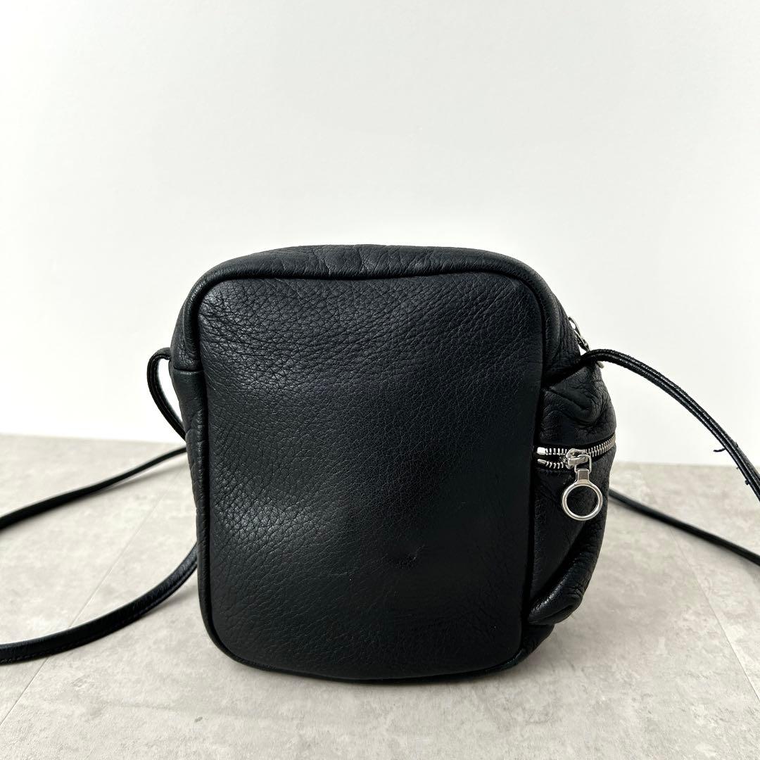 【美品】Aeta アエタ ディアレザー ショルダーポーチ DA05 ブラック 黒