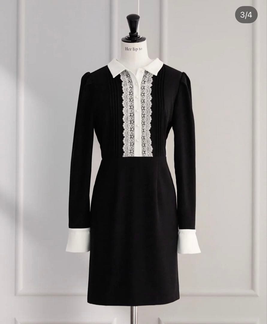 ワンピース her lip to Odette Lace Mini Dress