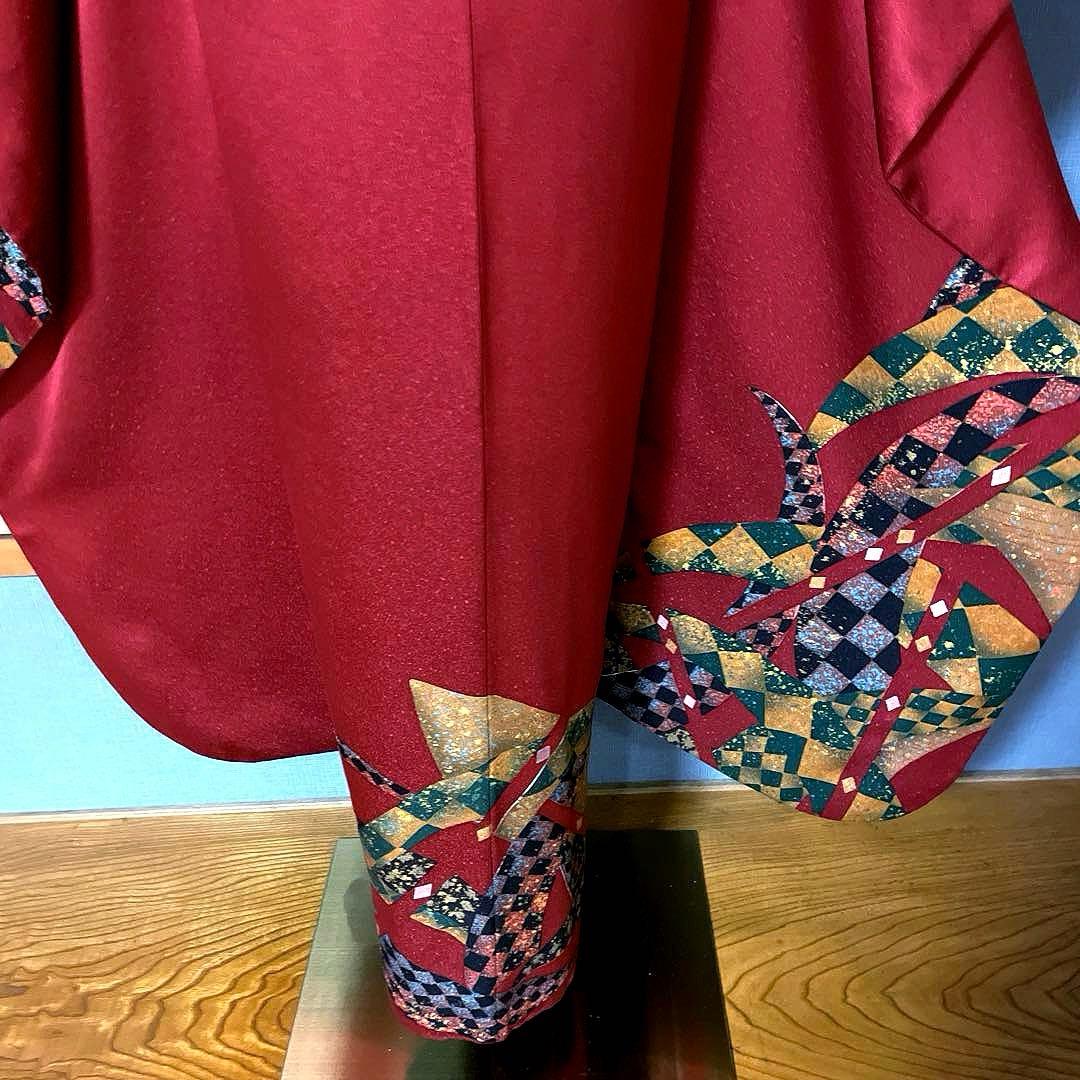 振袖フルセット　高身長　手描き友禅　コシノブランド　成人式振袖　振袖　裄丈68