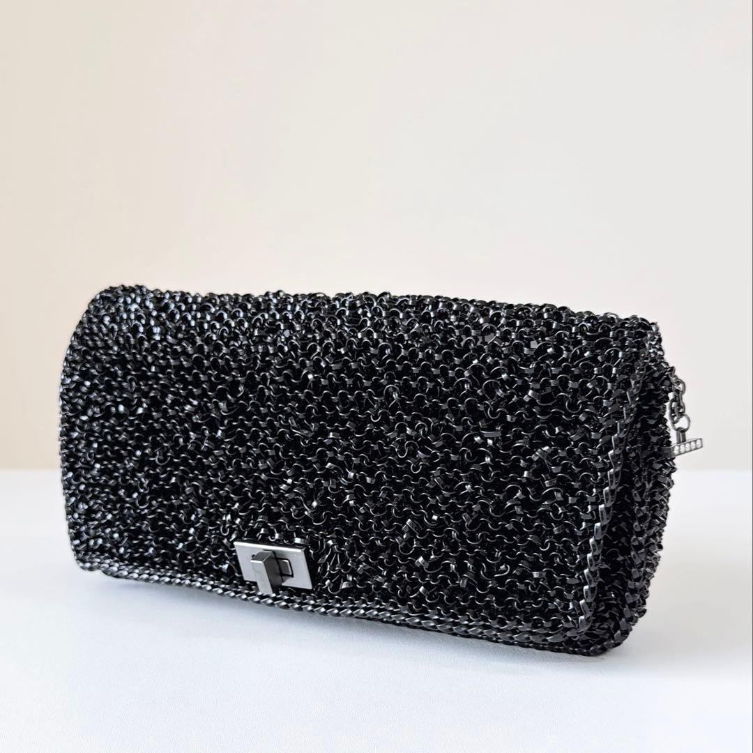 現行品　未使用アンテプリマ　ルッケット II ミディアム　横長　エナメルブラック