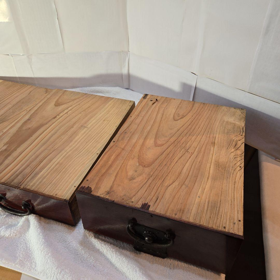 酒田地方　欅　船箪笥　鍵付　時代箪笥　古民具　銭函　銭箱　千両箱　舟箪笥　船金庫