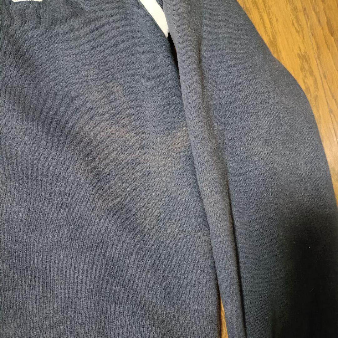 【人気デザイン】00s STUSSY スタジャン パイルロゴ刺繍 ネイビー