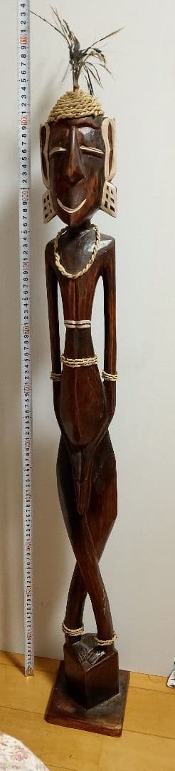 アフリカンスタイル 木製彫刻 約100cm