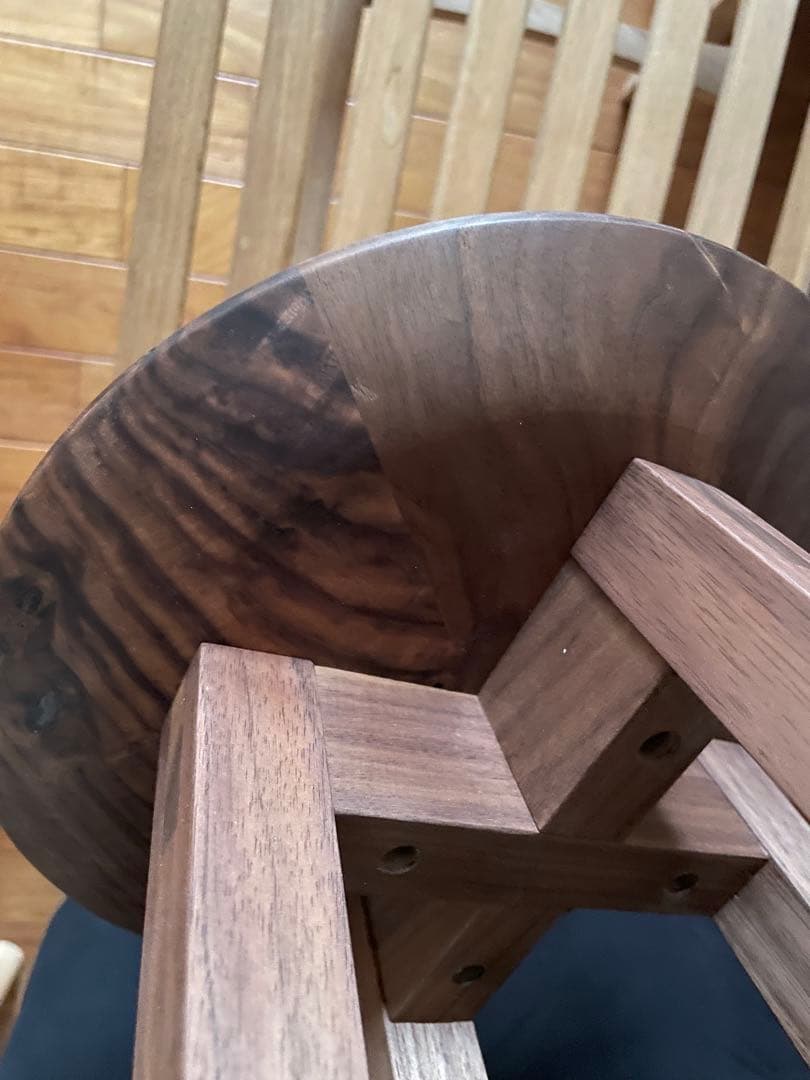 ウォールナット ハイスツール　サイドテーブル