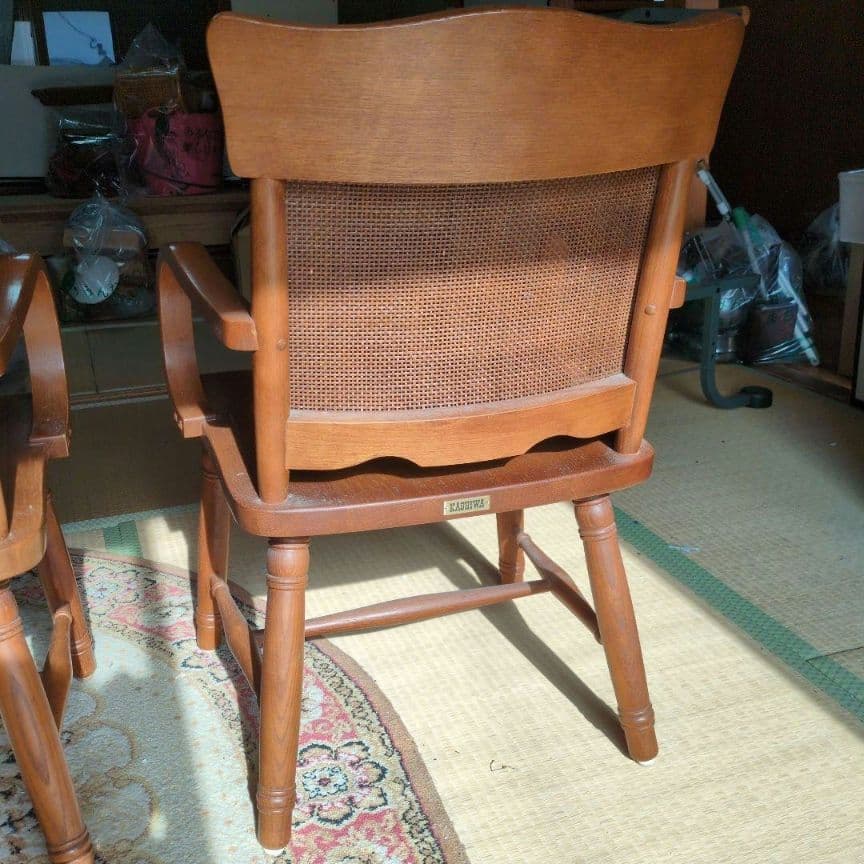 ①値下げ 早いもの勝ち★柏木工 ダイニングチェア 昭和 レトロ リビングチェア