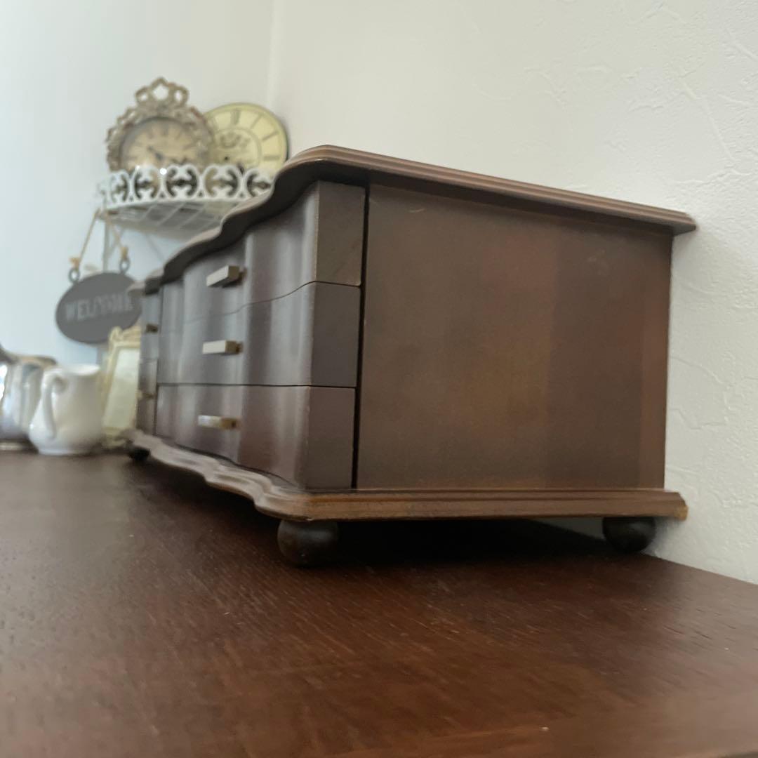 アンティーク　木製ジュエリーケース