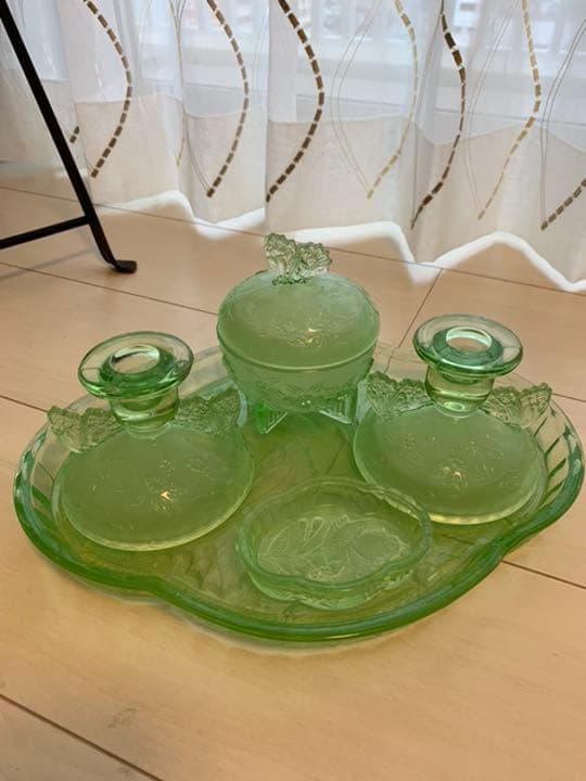 1900年代　イギリス　アンティークガラス　セット