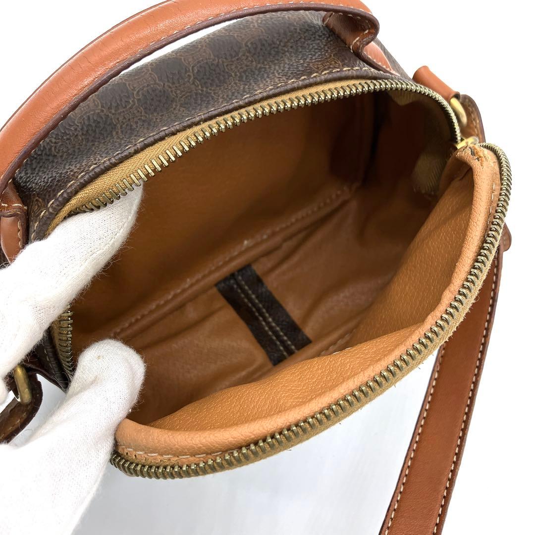 【CELINE】2wayショルダーバッグ　ミニバッグ　マカダム柄　ダークブラウン