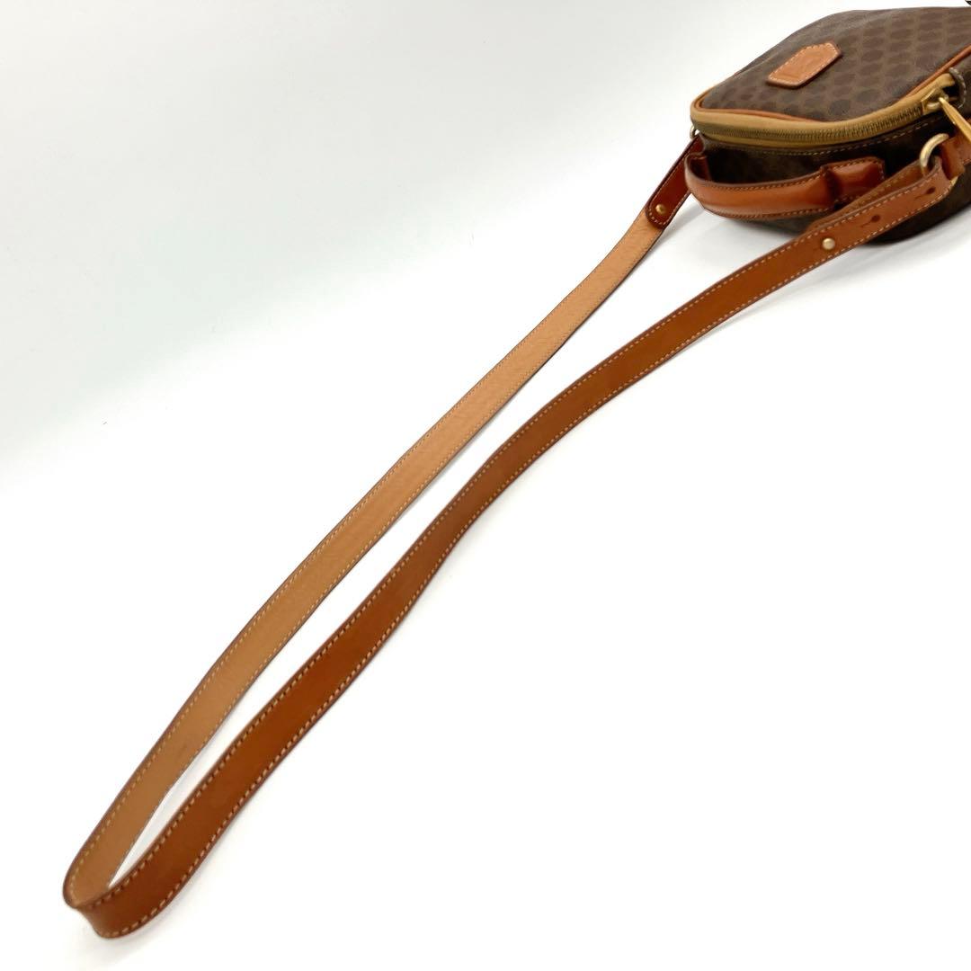 【CELINE】2wayショルダーバッグ　ミニバッグ　マカダム柄　ダークブラウン