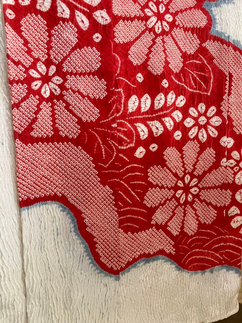 ちー様 希少手絞り」正絹　杢目の総絞り振袖