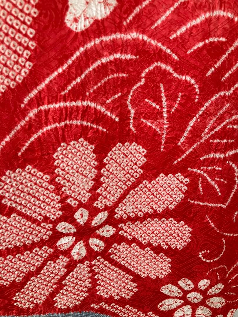 ちー様 希少手絞り」正絹　杢目の総絞り振袖