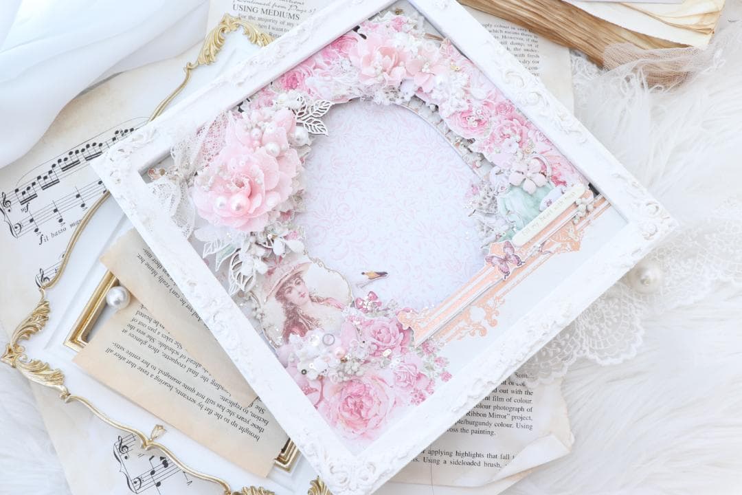 *。゜With love ゜。*　スクラップブッキング♡フォトフレーム♡完成品