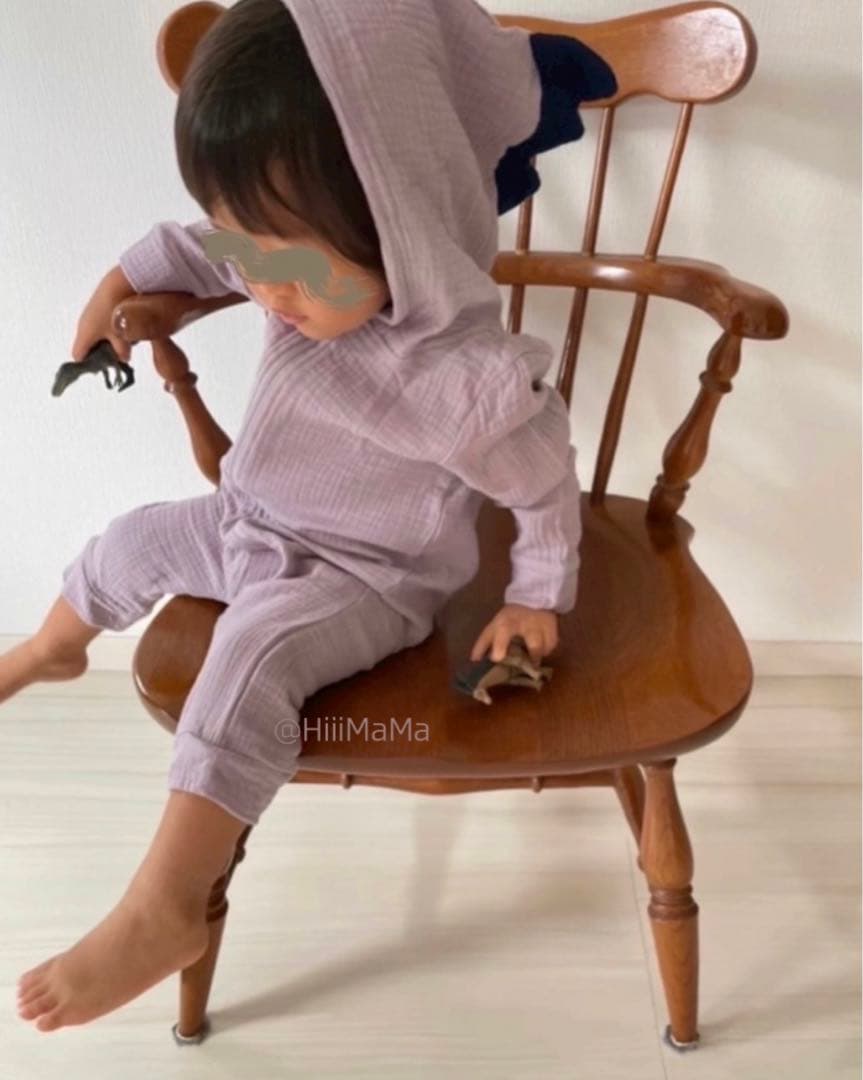 恐竜 パーカー ロンパース ベビー キッズ シンプル 海外 男女兼用 オムツ