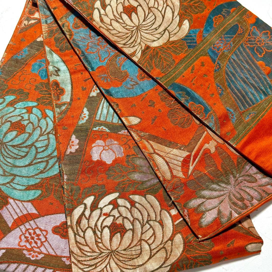 アンティーク帯 子供用帯 七五三 乱菊 三味線 グラデーション NO-1136