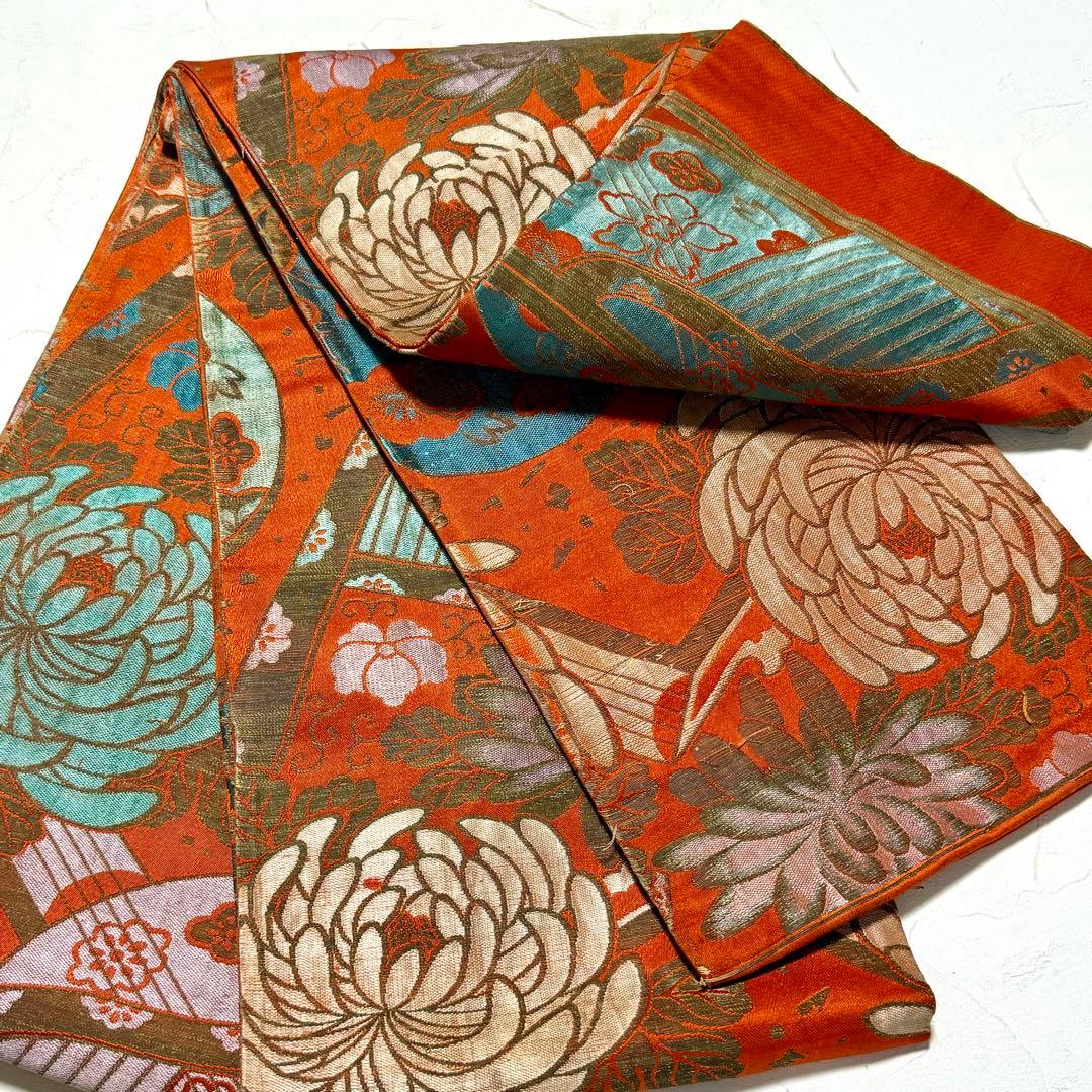 アンティーク帯 子供用帯 七五三 乱菊 三味線 グラデーション NO-1136