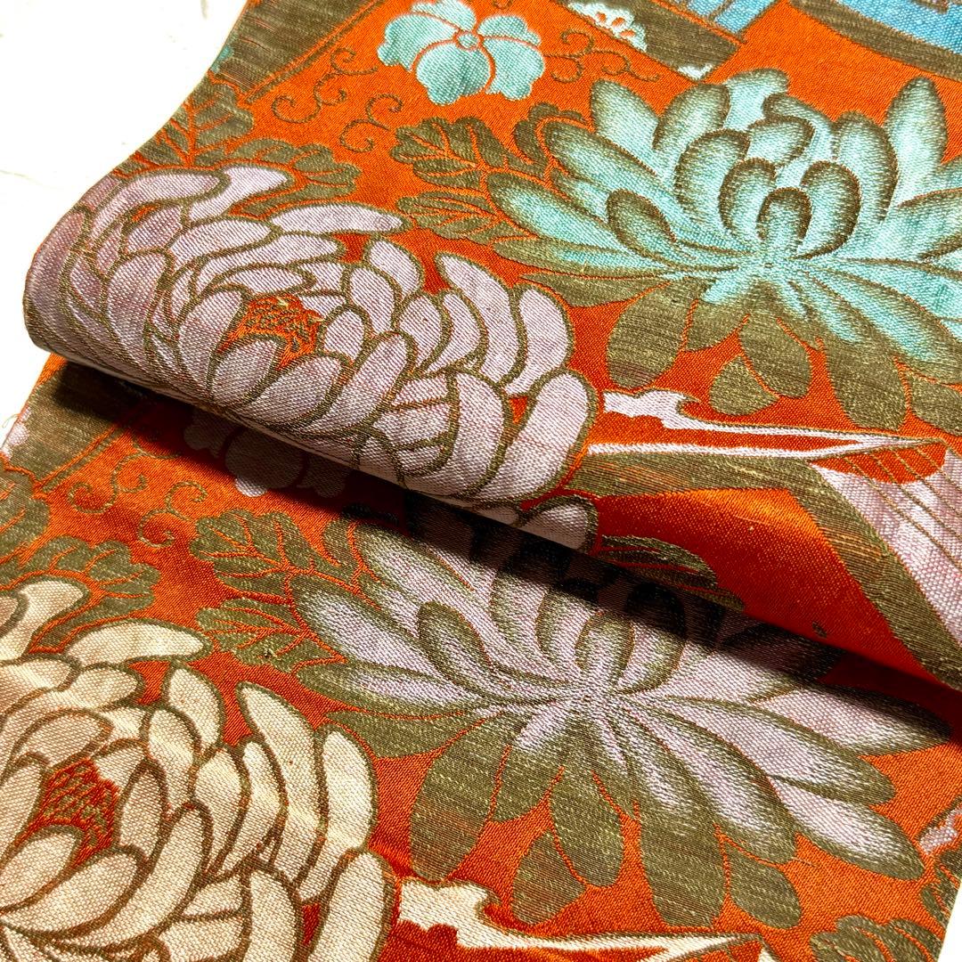 アンティーク帯 子供用帯 七五三 乱菊 三味線 グラデーション NO-1136