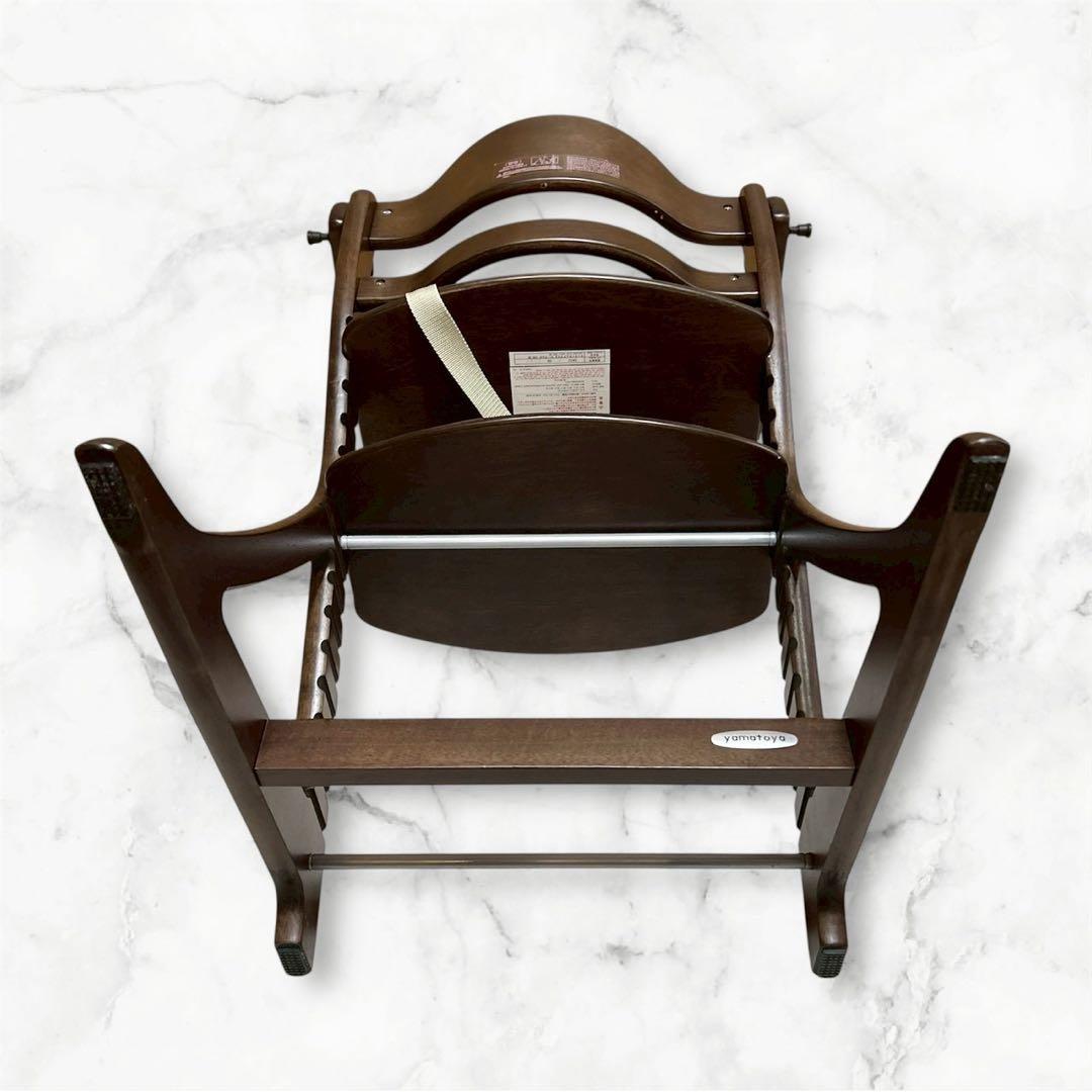 大和屋 ベビーチェア すくすくプラス 木製 ベルト付き yamatoya