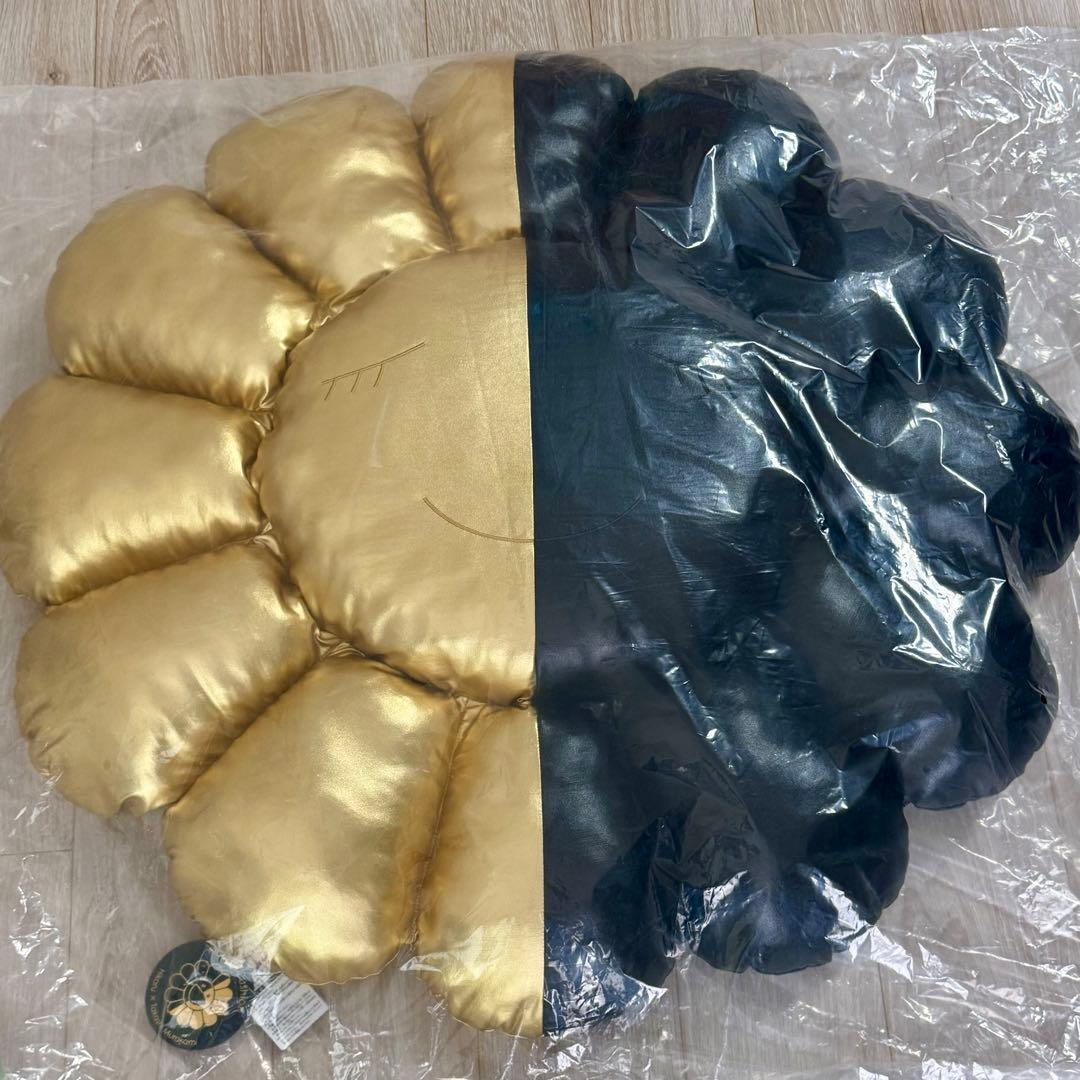 【新品】カイカイキキ フラワークッション ブラック×ゴールド 1m 限定70個