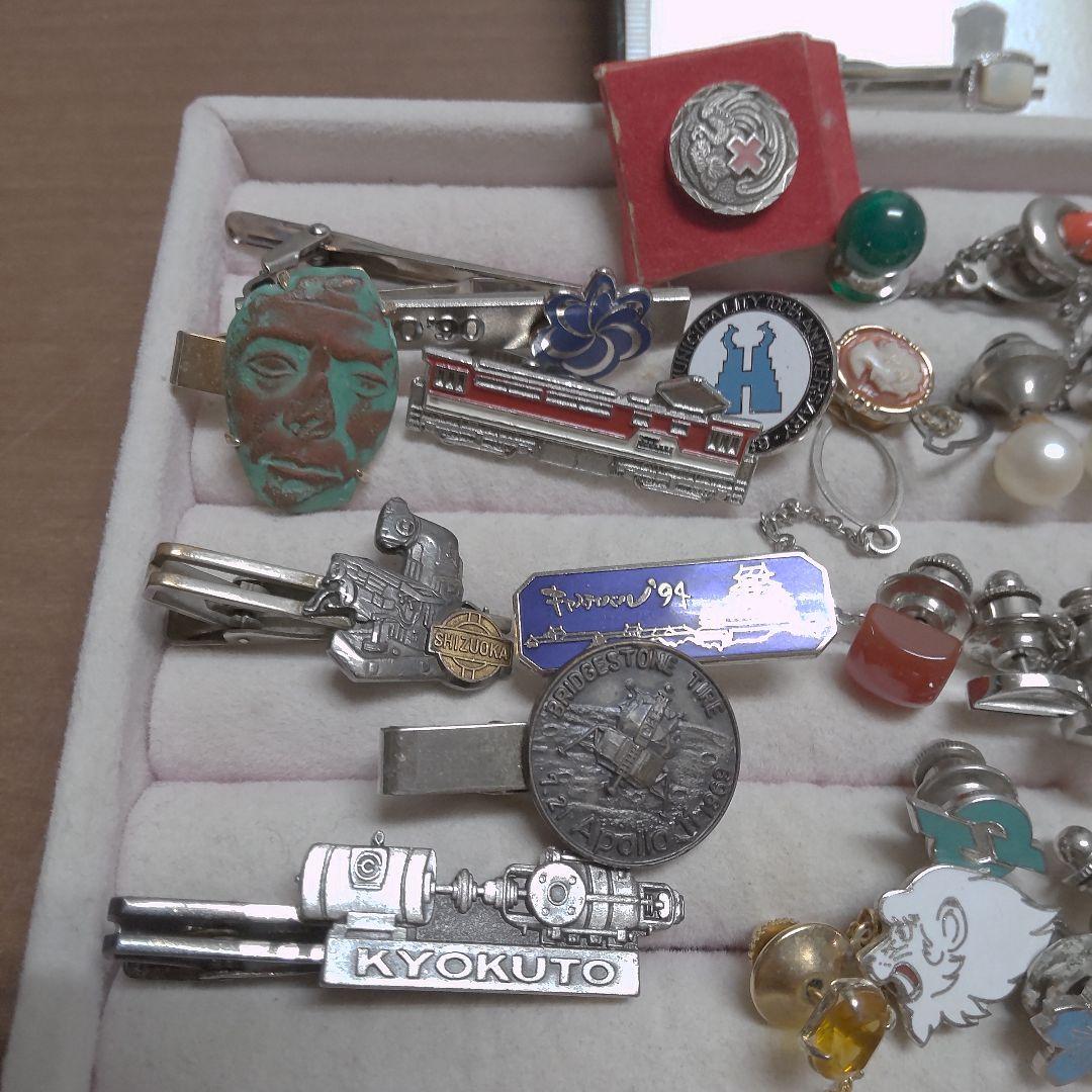 まとめ売り 大量ネクタイピン&ピンブローチ&カフス146点セット ブランドあり