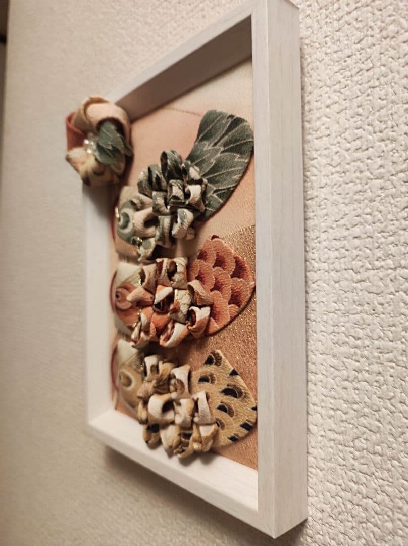 鯉のぼり 端午の節句 昭和レトロ古着で作成 つまみ細工