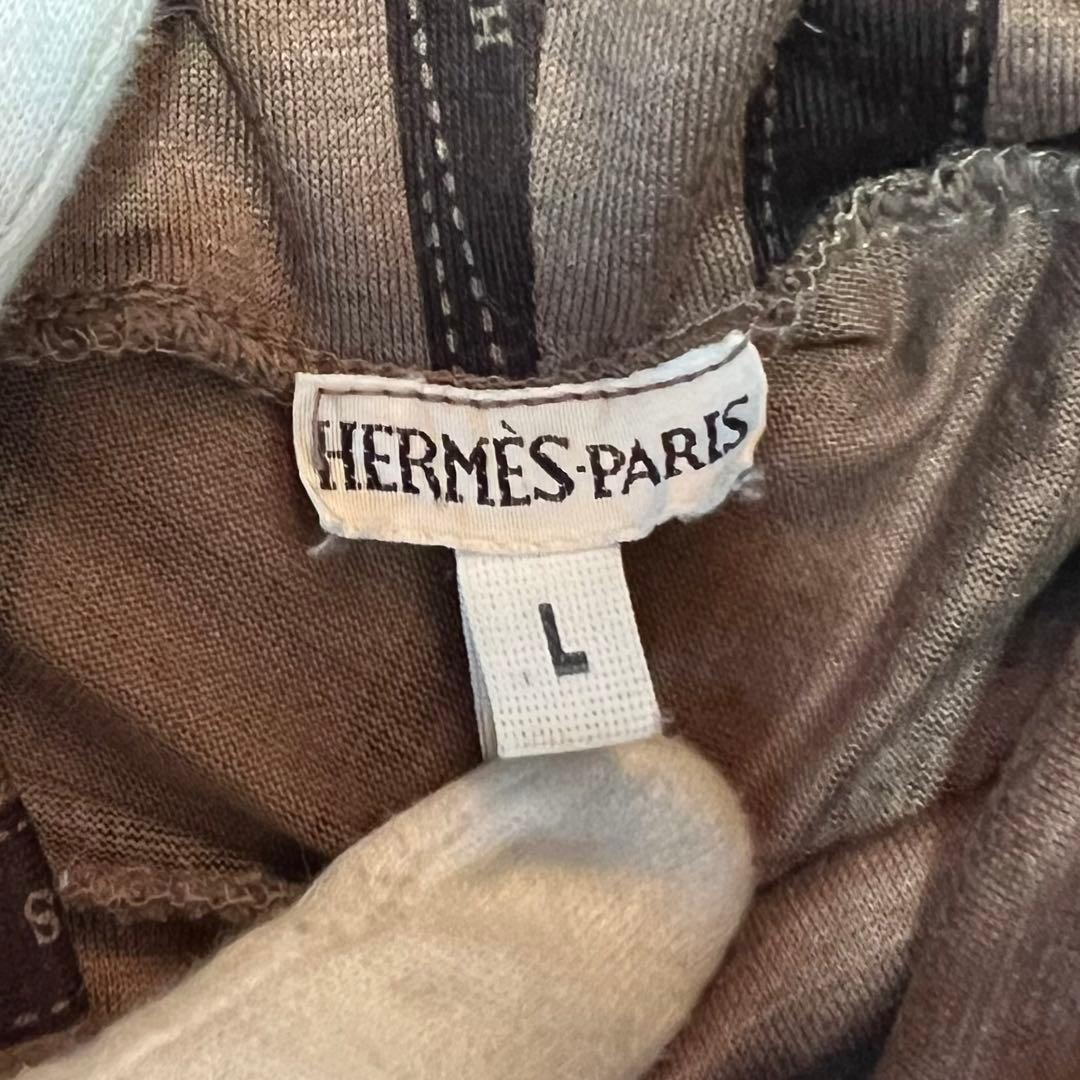 【極美品】エルメス 長袖Tシャツ タートルネック 長袖 綿100%トップス