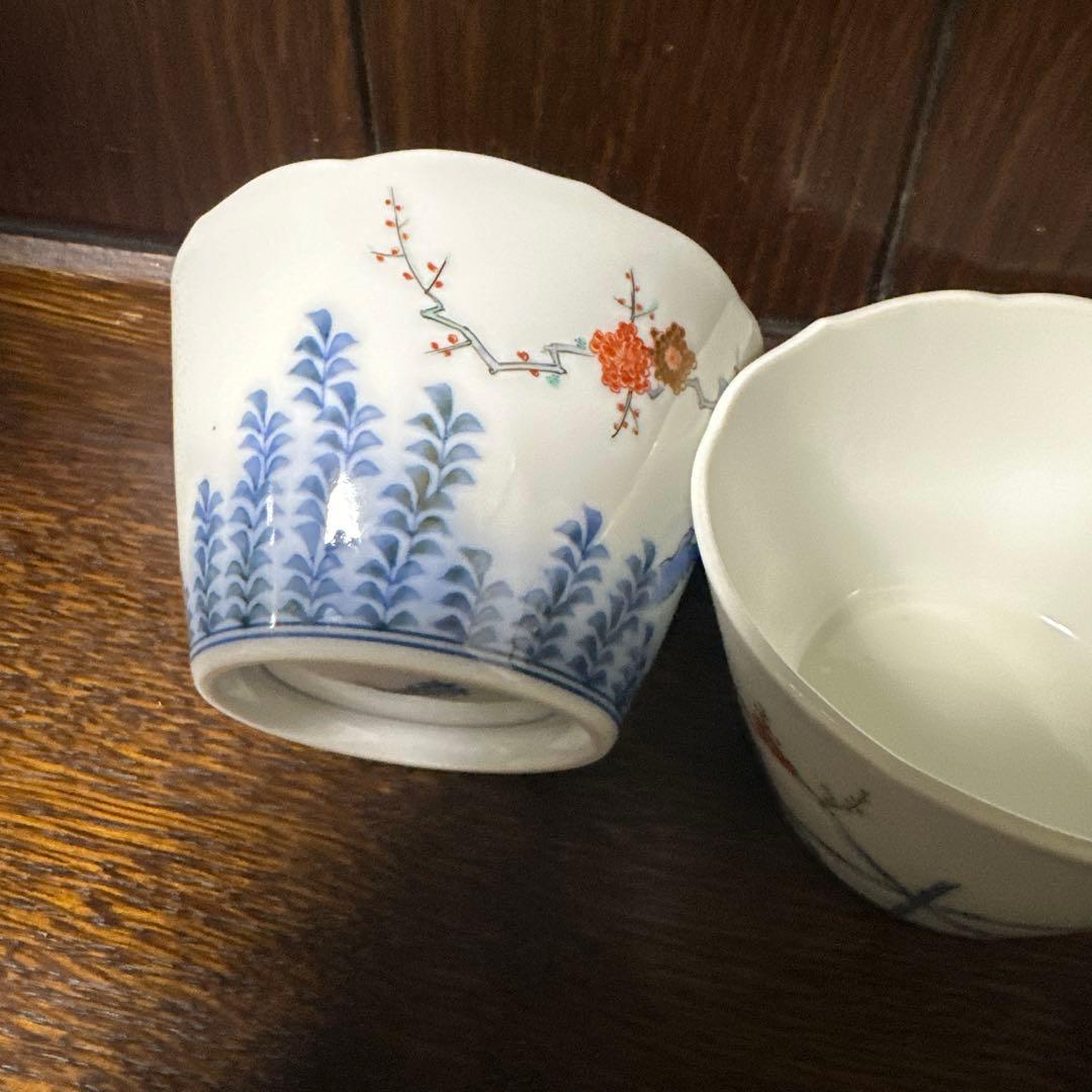 未使用. 柿右衛門、梅垣根文、小鉢二客