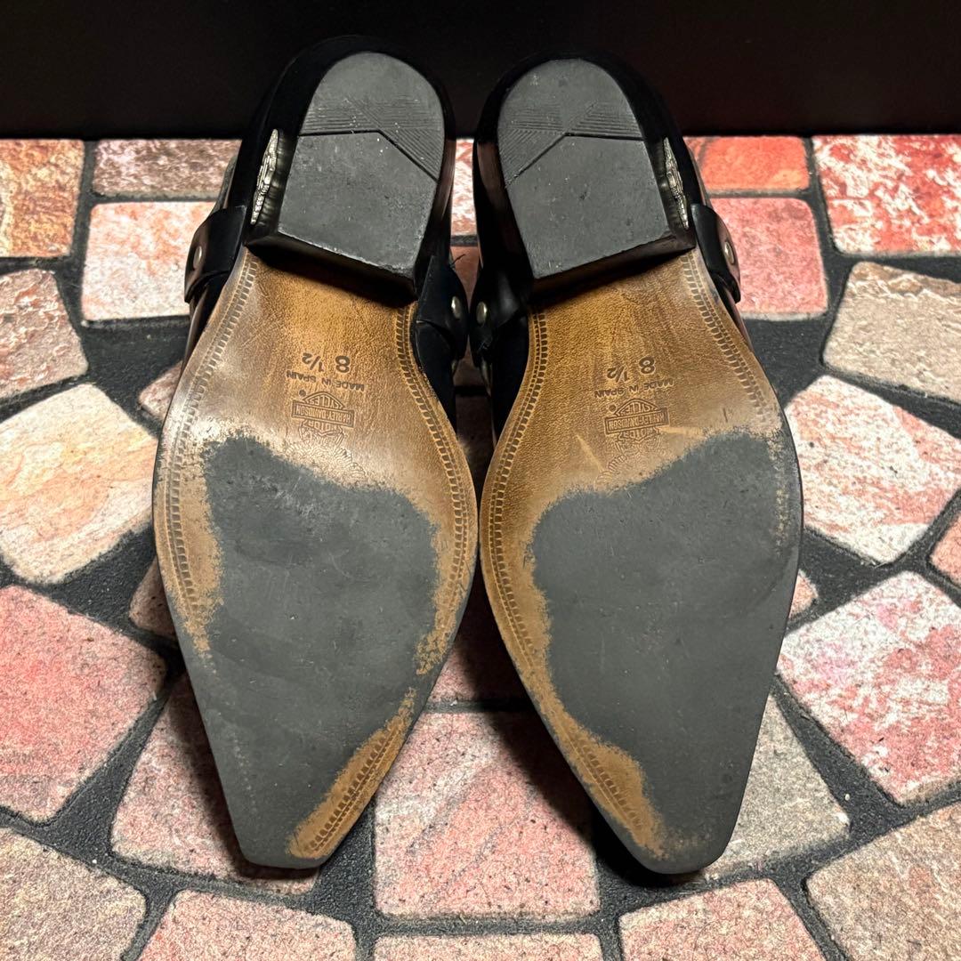 ハーレーダビッドソン　リングブーツ ローファー　メタルロゴ　スペイン製　26.5