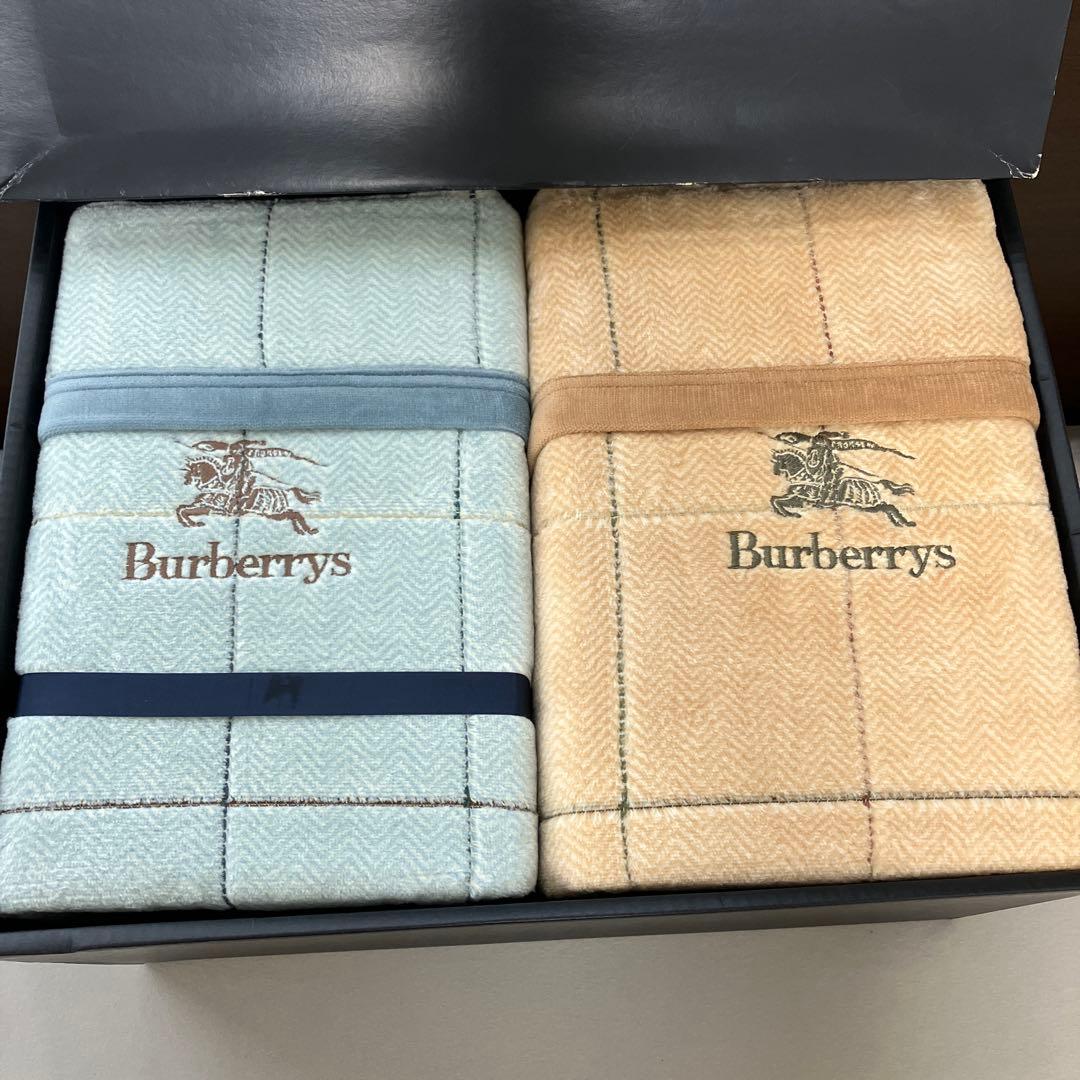新品未使用 BURBERRY バーバリー 毛布 綿100% 2枚セット