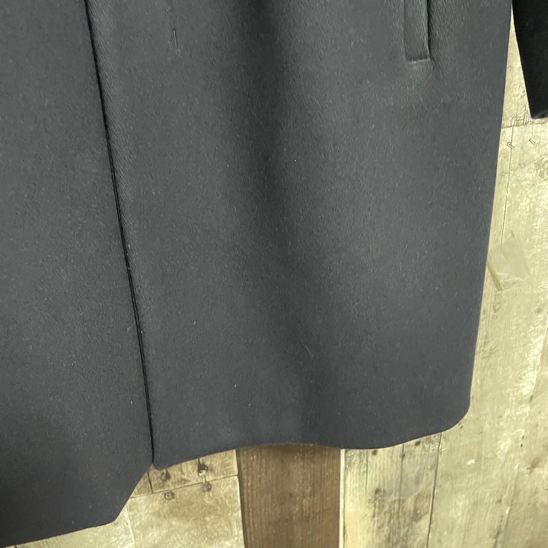 セオリー　Theory　ウールコート　羊毛　カシミヤ　比翼　ネイビー　ロング