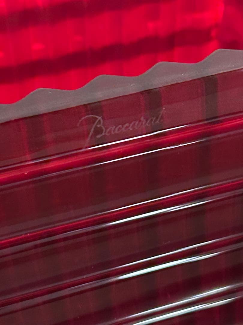 Baccarat バカラ アイ ベース スクウェア L 30cmレッド