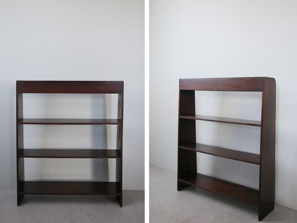 英国アンティーク木製ブックシェルフ/本棚/オープンラック/飾り棚(89-63