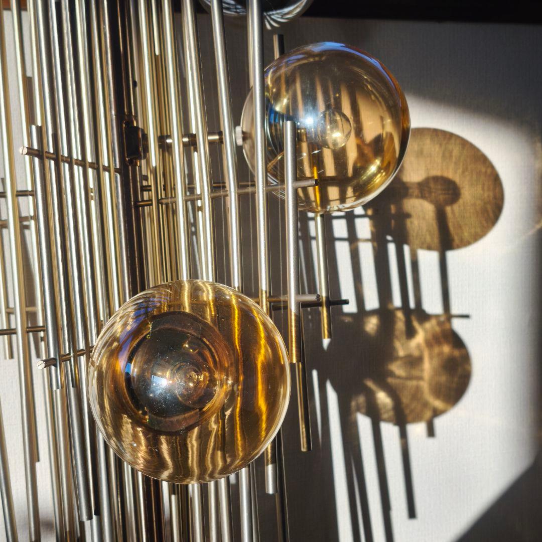 【希少品】松下電器 1980年代 シャンデリア ミッドセンチュリー 照明 ライト