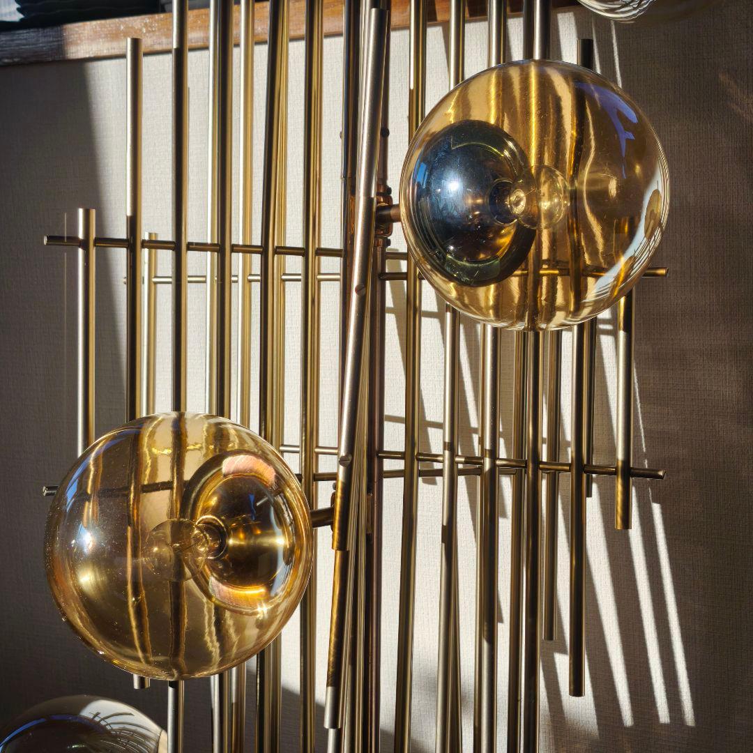 【希少品】松下電器 1980年代 シャンデリア ミッドセンチュリー 照明 ライト