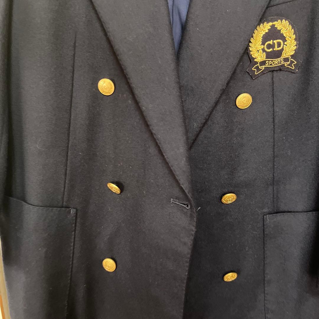 ChristianDior/クリスチャンディオール◆金ボタン/紺ブレ ジャケット