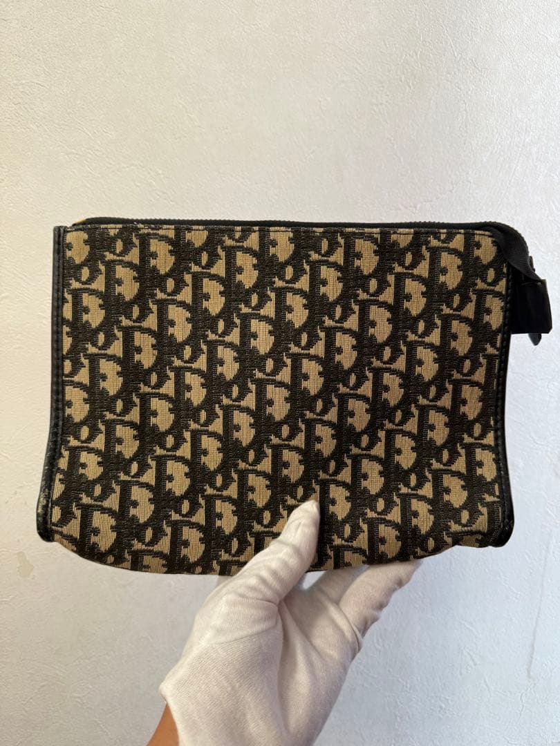 Dior クラッチバッグ ベージュ/ブラック ヴィンテージ